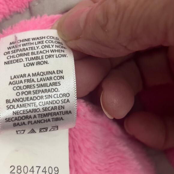 Danskin Now Pink & Gray Fuzzy Women's Jacket Coat with Side Pockets L/G 12-14 - Picture 7 of 12